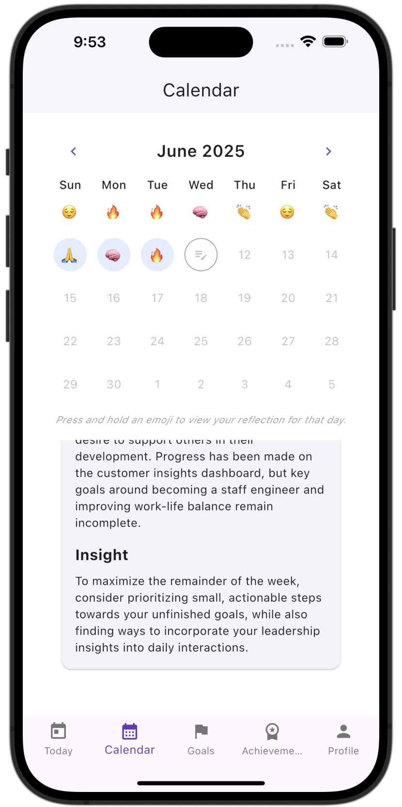 Week in progress